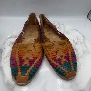 HUSA Multicolor Leather Mexican Huaraches Sandals-9.5
